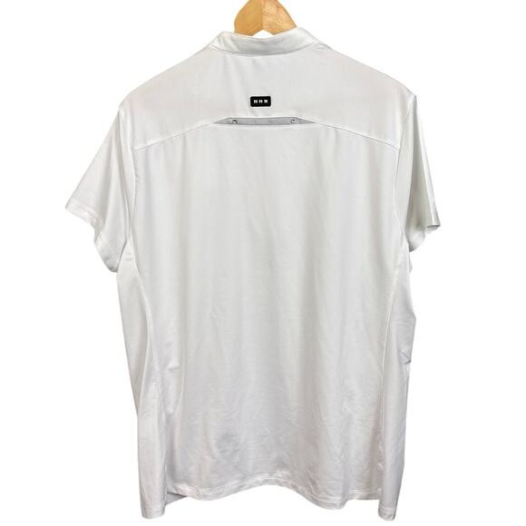 Jamie Sadock Women's Golf Shirt White Silver Hardware Loose Fit Size XL Athlete - Picture 2 of 9